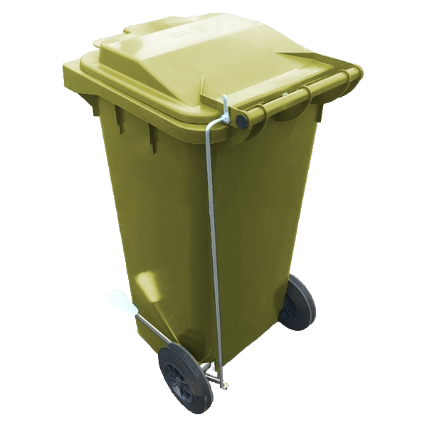 Мусорный контейнер 120л. на 2 колесах с педалью арт. 23.C21