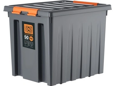 Ящик сплошной 500×390×390 мм, объем 76.05 л., арт.: Rox Box PRO 50, антрацит, код: 25341