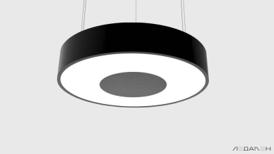 Круглый светильник PUNTO D500 3000K 28W, корпус черный