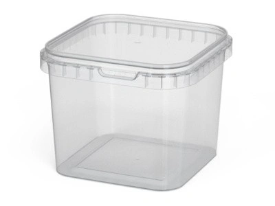 Ведро пластиковое 1 литр с крышкой, арт. ВПк 1м, код: 13935