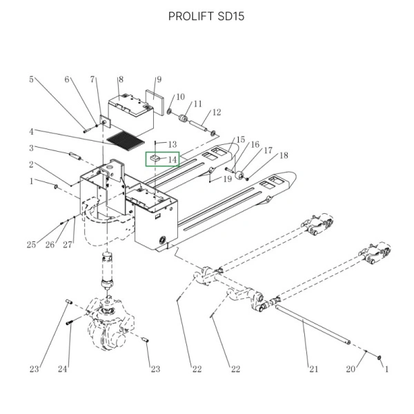 Разъем зарядного устройства для штабелеров SDR 1016/1030/1035/1225/1230/1235/1635, для тележек SD15