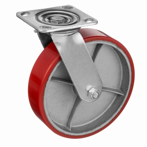Колесо полиуретановое Стелла-техник 1043-200 поворотное, диаметр 200мм, грузоподъемность 460кг