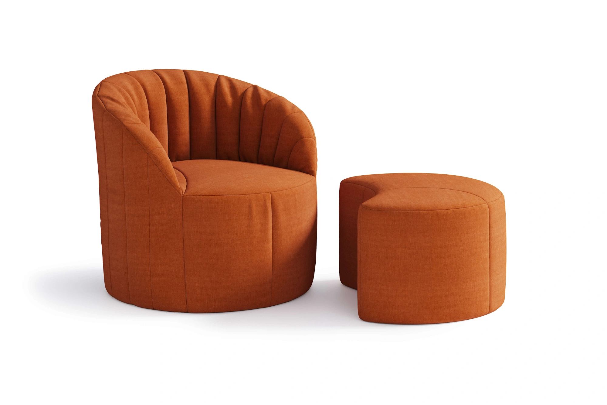 Пуф Шелл Луна ткань Вельвет-люкс