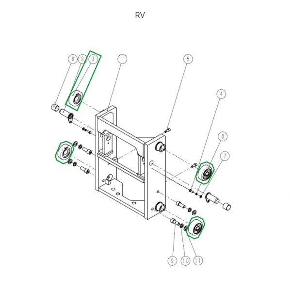 Ролик каретки мачты для ричтрака RV