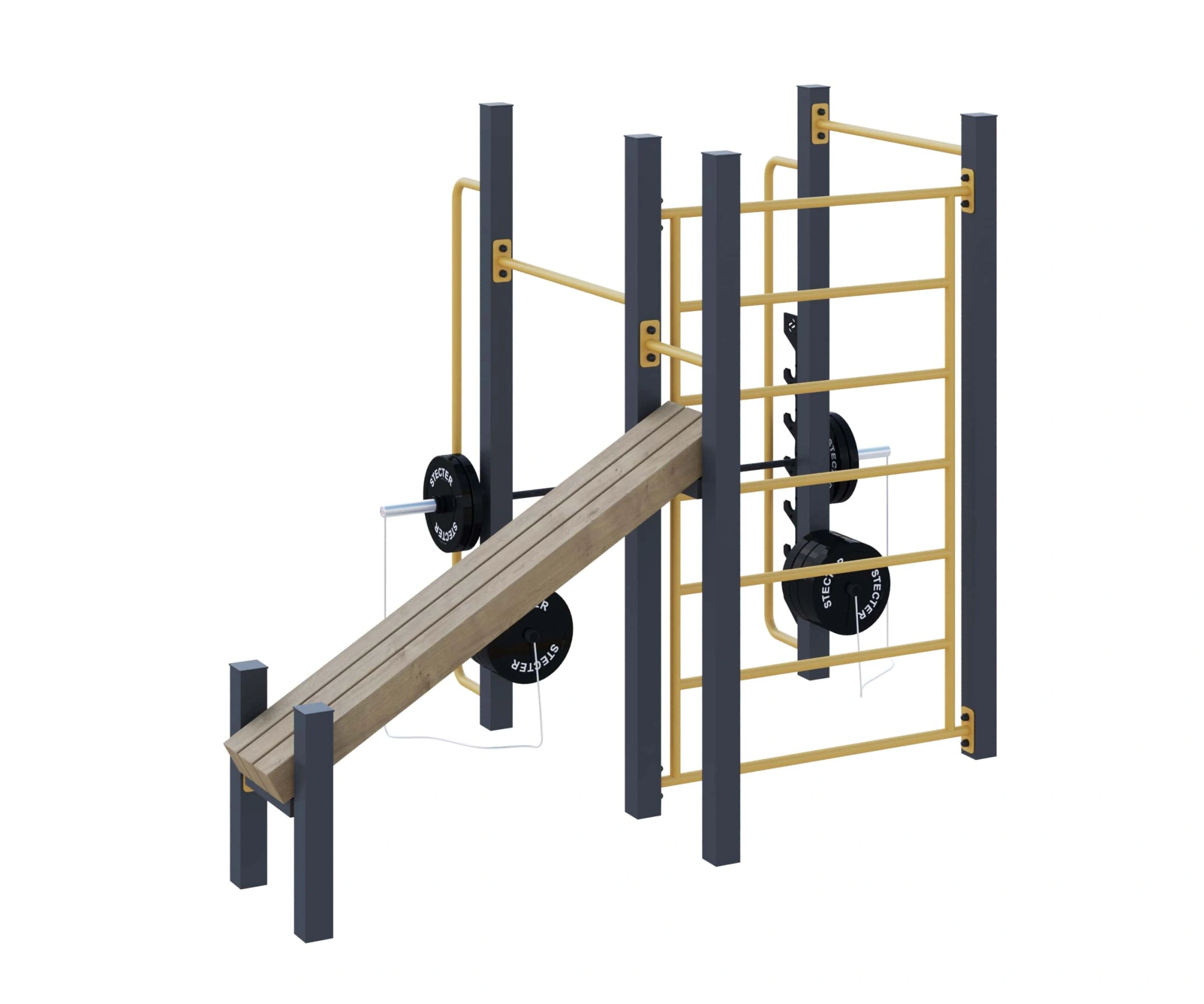 Уличный комплекс для воркаута «Фитнес-3» (6,9 м2)