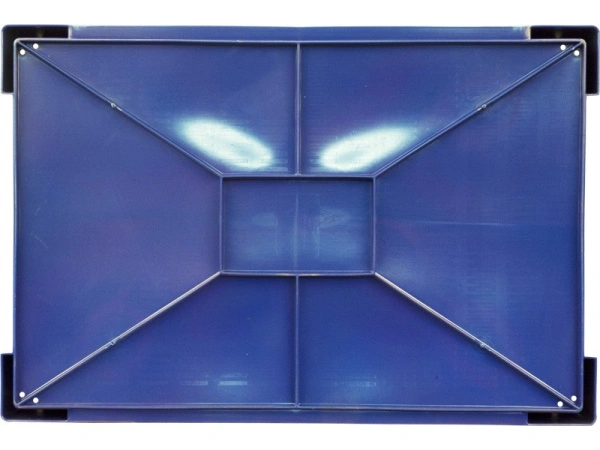 Ящик перфорированный 600×400×135, арт.: 120, объём 32.4, синий, код: 02365