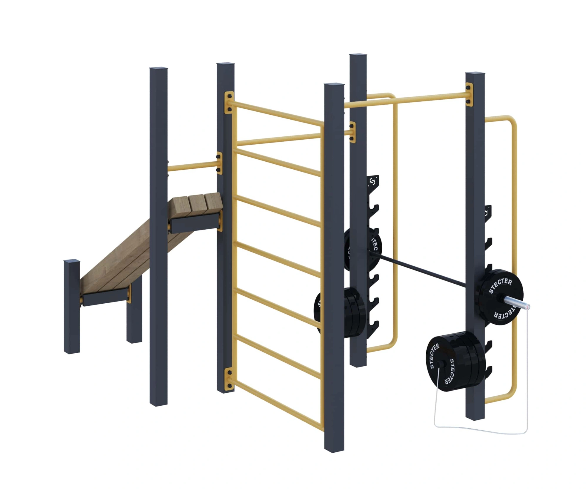 Уличный комплекс для воркаута «Фитнес-3» (6,9 м2)