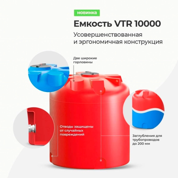Емкость VTR 10000 КАС зеленая
