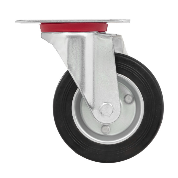 Колесо поворотное Стелла-техник 4001-100 диаметр 100мм, грузоподъемность 70кг, резина, металл